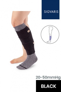 Sigvaris Compreflex Standard Adjustable Unisex Black Calf Compression Sleeve